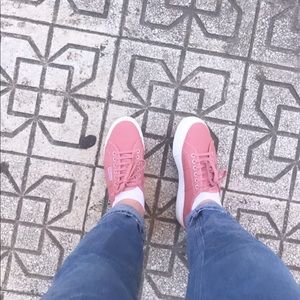 Supergas Pink Platform Sneaker